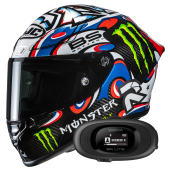 Casque Full Face HJC RPHA 1 V2 Carbon Quartararo Le Mans 3 MC25 + Kit bluetooth 5R Lite Casque Full Face HJC RPHA 1 V2 Carbon Quartararo Le Mans 3 MC25 + Kit bluetooth 5R Lite