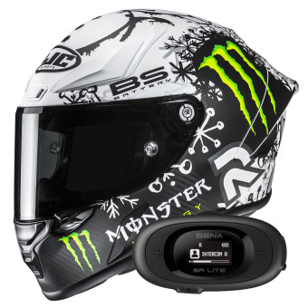Casque Full Face HJC RPHA 1 V2 Carbon Snow Diablo MC10SF + Kit bluetooth 5R Lite Casque Full Face HJC RPHA 1 V2 Carbon Snow Diablo MC10SF + Kit bluetooth 5R Lite