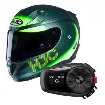 Full Face HJC RPHA 11 Bine MC4HSF + Kit Bluetooth Sena 5S Solo