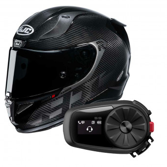 Full Face HJC RPHA 11 Carbon Bleer MC5 + Kit Bluetooth Sena 5S Solo