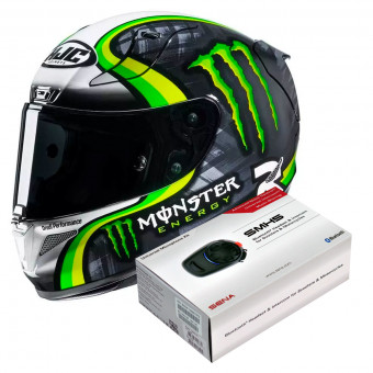 Full Face HJC RPHA 11 Crutchlow Streamline MC4H + Kit Bluetooth Sena SMH5
