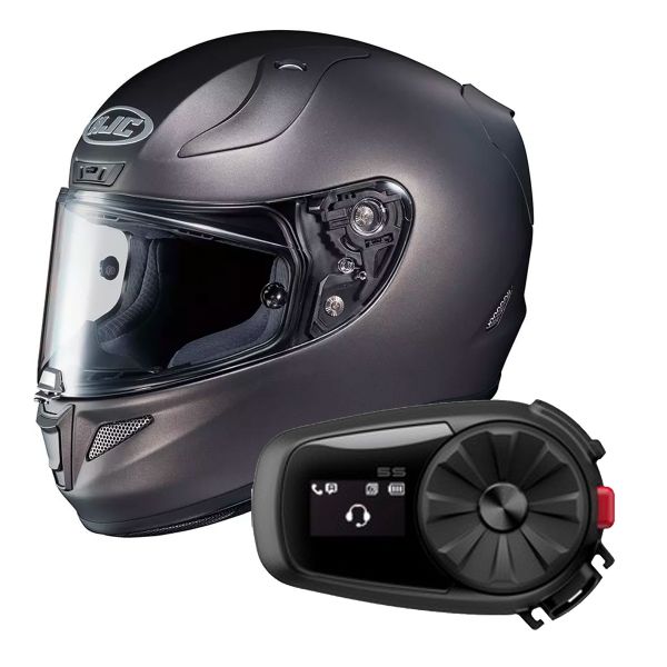Full Face HJC RPHA 11 Semi Flat Titanium + Kit Bluetooth Sena 5S Solo