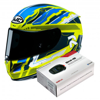Full Face HJC RPHA 11 Stobon MC4H + Kit Bluetooth Sena SMH5