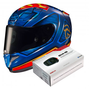 Full Face HJC RPHA 11 Superman Dc Comics MC21 + Kit Bluetooth Sena SMH5