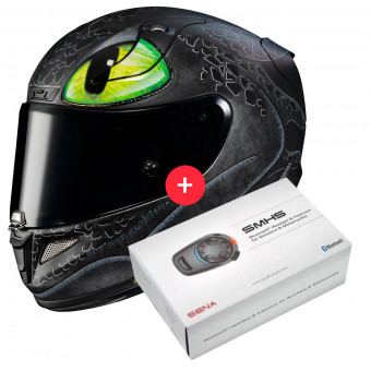 Full Face HJC RPHA 11 Toothless Universal + Kit Bluetooth SMH5