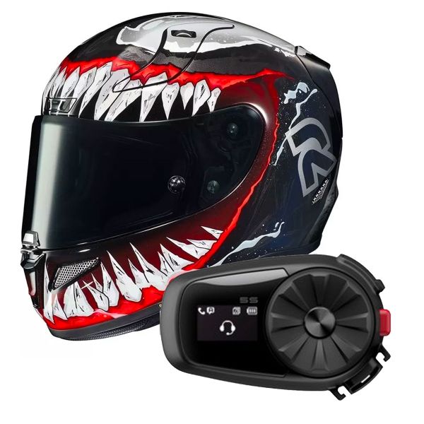 Full Face HJC RPHA 11 Venom II Marvel MC1 + Kit Bluetooth Sena 5S Solo