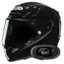 Casque Full Face HJC RPHA 12 Black + Kit bluetooth 5R Lite Solo