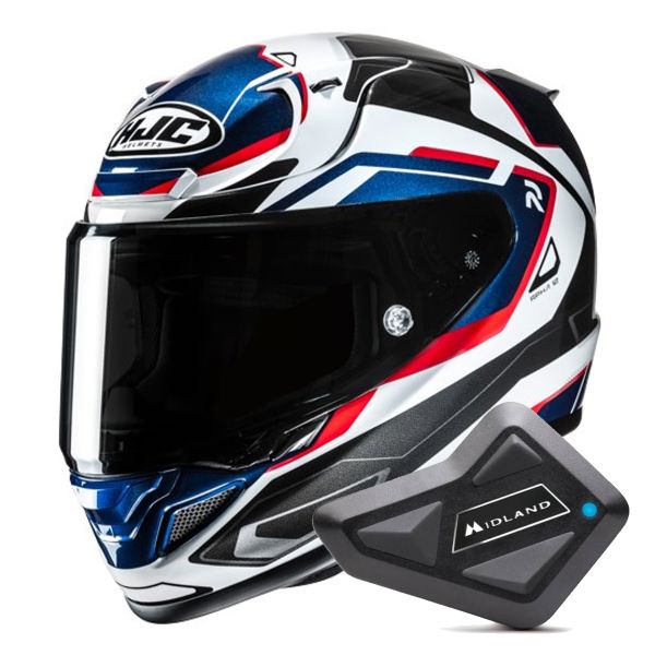 Full Face HJC RPHA 12 Brels MC21 + Kit Bluetooth BT Mini