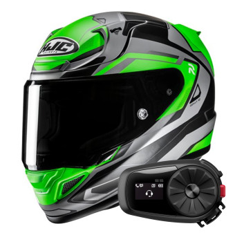 Casque Full Face HJC RPHA 12 Brels MC4HSF + Kit Bluetooth 5S Solo Casque Full Face HJC RPHA 12 Brels MC4HSF + Kit Bluetooth 5S Solo