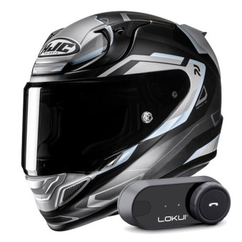 Casque Full Face HJC RPHA 12 Brels MC5SF + Kit Bluetooth Lokui K30
