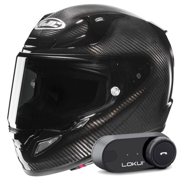 Full Face HJC RPHA 12 Carbon Black + Kit Bluetooth Lokui K30 Full Face HJC RPHA 12 Carbon Black + Kit Bluetooth Lokui K30