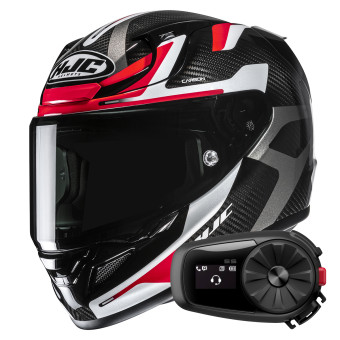 Casque Full Face HJC RPHA 12 Carbon Xentra MC1 + Kit Bluetooth 5S Solo Casque Full Face HJC RPHA 12 Carbon Xentra MC1 + Kit Bluetooth 5S Solo