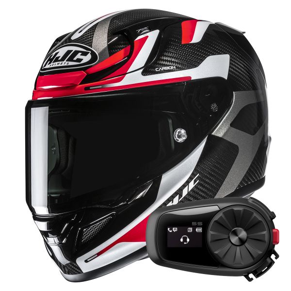 Full Face HJC RPHA 12 Carbon Xentra MC1 + Kit Bluetooth 5S Solo