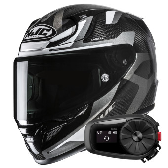 Casque Full Face HJC RPHA 12 Carbon Xentra MC5 + Kit Bluetooth 5S Solo Casque Full Face HJC RPHA 12 Carbon Xentra MC5 + Kit Bluetooth 5S Solo