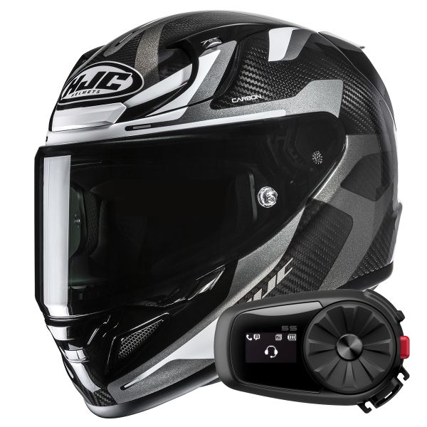 Full Face HJC RPHA 12 Carbon Xentra MC5 + Kit Bluetooth 5S Solo