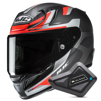 Casque Full Face HJC RPHA 12 Carbon Xentra MC6HSF + Kit Bluetooth BT Mini Casque Full Face HJC RPHA 12 Carbon Xentra MC6HSF + Kit Bluetooth BT Mini
