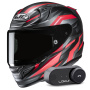 Casque Full Face HJC RPHA 12 Dravix MC1SF + Kit Bluetooth Lokui K30