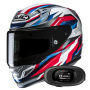 Casque Full Face HJC RPHA 12 Dravix MC21 + Kit bluetooth 5R Lite
