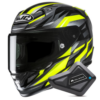 Casque Full Face HJC RPHA 12 Dravix MC3H + Kit Bluetooth BT Mini Casque Full Face HJC RPHA 12 Dravix MC3H + Kit Bluetooth BT Mini