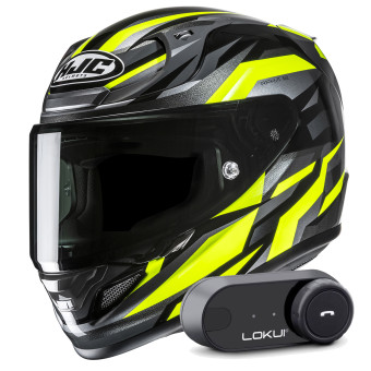 Casque Full Face HJC RPHA 12 Dravix MC3H + Kit Bluetooth Lokui K30 Casque Full Face HJC RPHA 12 Dravix MC3H + Kit Bluetooth Lokui K30