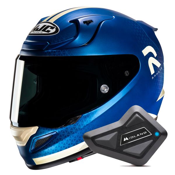 Full Face HJC RPHA 12 Enoth MC2SF + Kit Bluetooth BT Mini