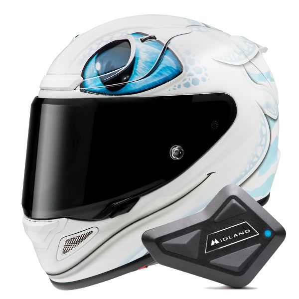 Full Face HJC RPHA 12 Light Fury Universal MC2 + Kit Bluetooth BT Mini Full Face HJC RPHA 12 Light Fury Universal MC2 + Kit Bluetooth BT Mini