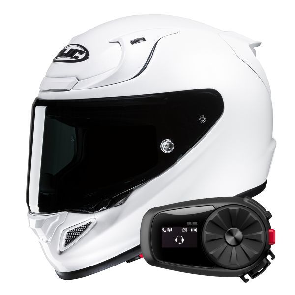 Full Face HJC RPHA 12 Pearl White+ Kit Bluetooth 5S Solo Full Face HJC RPHA 12 Pearl White+ Kit Bluetooth 5S Solo