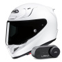 Casque Full Face HJC RPHA 12 Pearl White + Kit Bluetooth Lokui K30