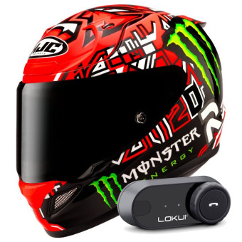 Casque Full Face HJC RPHA 12 Quartararo Replica II MC1 + Kit Bluetooth Lokui K30 Casque Full Face HJC RPHA 12 Quartararo Replica II MC1 + Kit Bluetooth Lokui K30