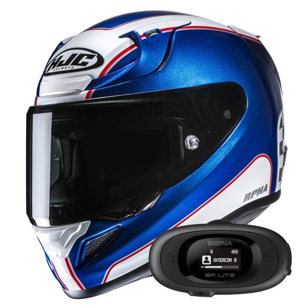 Full Face HJC RPHA 12 Respon MC2 + Kit bluetooth 5R Lite