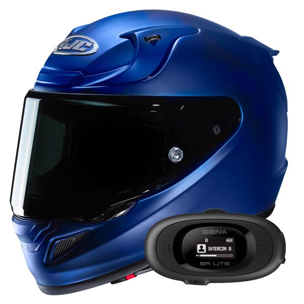 Full Face HJC RPHA 12 Semi Flat Mettalic Blue+ Kit bluetooth 5R Lite Solo