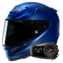 Casque Full Face HJC RPHA 12 Semi Flat Mettalic Blue+ Kit Bluetooth 5S Solo