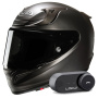 Casque Full Face HJC RPHA 12 Semi Flat Titanium + Kit Bluetooth Lokui K30