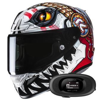 Casque Full Face HJC RPHA 12 Skully MC1 + Kit bluetooth 5R Lite Casque Full Face HJC RPHA 12 Skully MC1 + Kit bluetooth 5R Lite