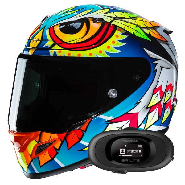 Full Face HJC RPHA 12 Spasso MC3H + Kit bluetooth 5R Lite Solo