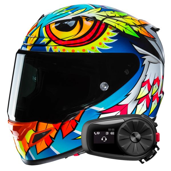 Full Face HJC RPHA 12 Spasso MC3H+ Kit Bluetooth 5S Solo