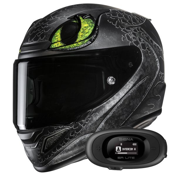 Full Face HJC RPHA 12 Toothless II Universal MC4SF + Kit bluetooth 5R Lite