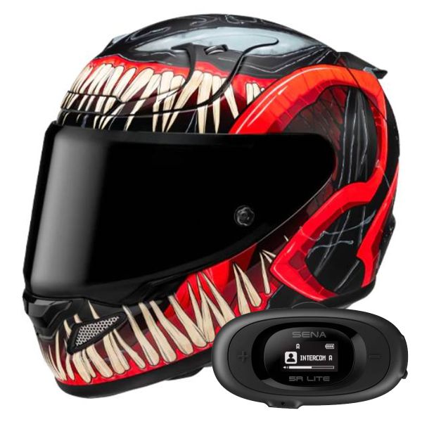 Full Face HJC RPHA 12 Venom 3 Marvel + Kit bluetooth 5R Lite Solo