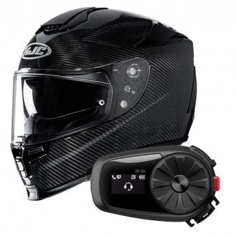 Full Face HJC RPHA 70 Carbon Black + Kit Bluetooth Sena 5S Solo