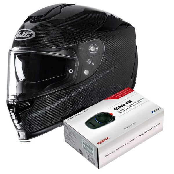 Full Face HJC RPHA 70 Carbon Black + Kit Bluetooth Sena SMH5