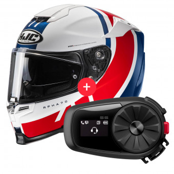 Full Face HJC RPHA 70 Paika MC21 + Kit Bluetooth 5S