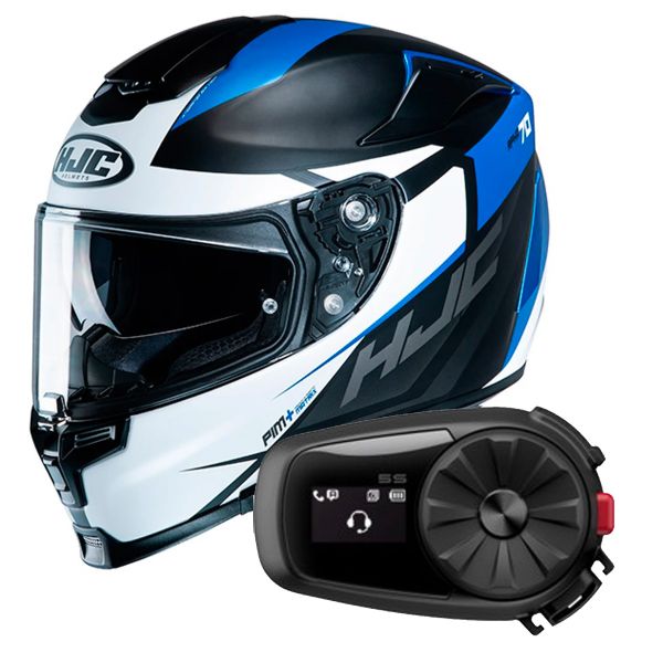 Full Face HJC RPHA 70 Sampra MC2SF + Kit Bluetooth Sena 5S Solo