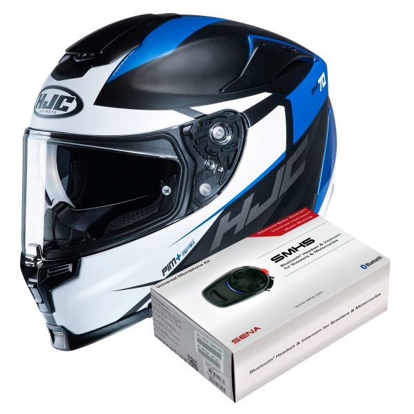Full Face HJC RPHA 70 Sampra MC2SF + Kit Bluetooth Sena SMH5