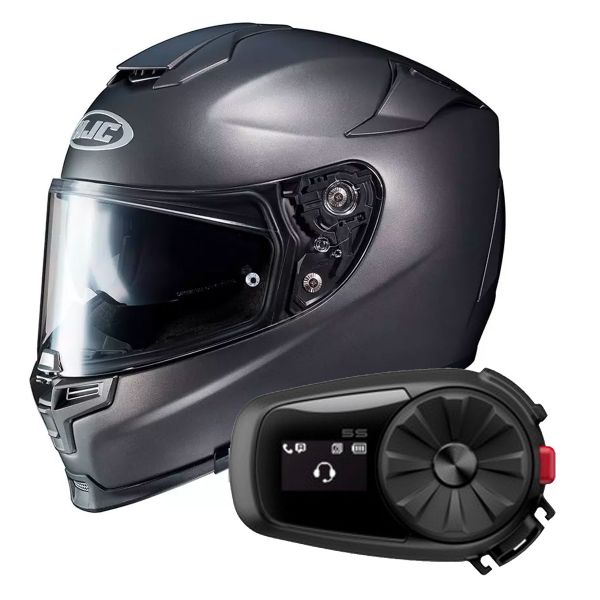Full Face HJC RPHA 70 Semi Mat Titanium + Kit Bluetooth Sena 5S Solo