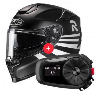 Full Face HJC RPHA 70 Stipe MC10SF + Kit Bluetooth 5S