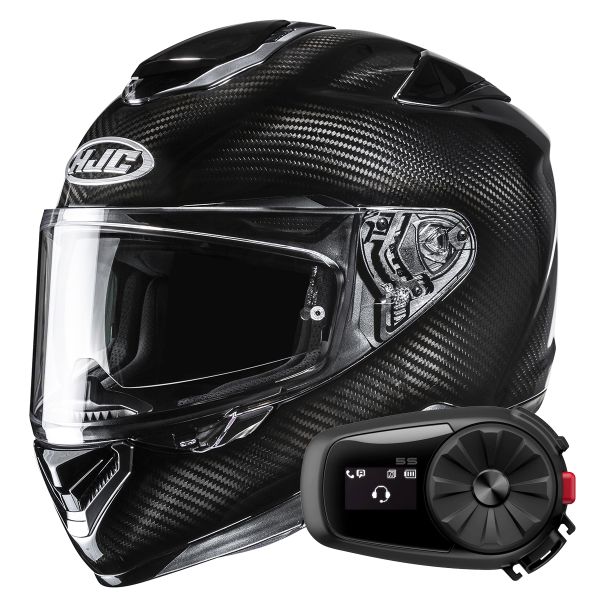 Full Face HJC RPHA 72 Carbon Black + Kit Bluetooth 5S Solo