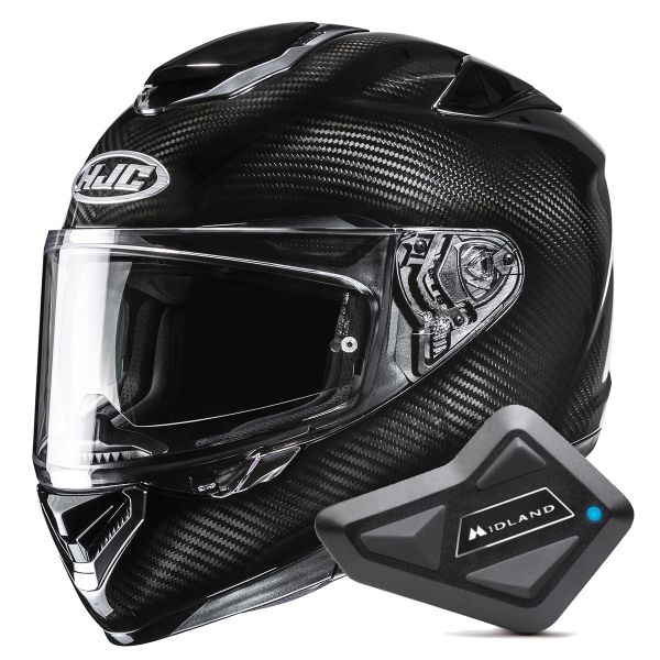 Full Face HJC RPHA 72 Carbon Black + Kit Bluetooth BT MiniRPHA 72 Carbon Black + Kit B