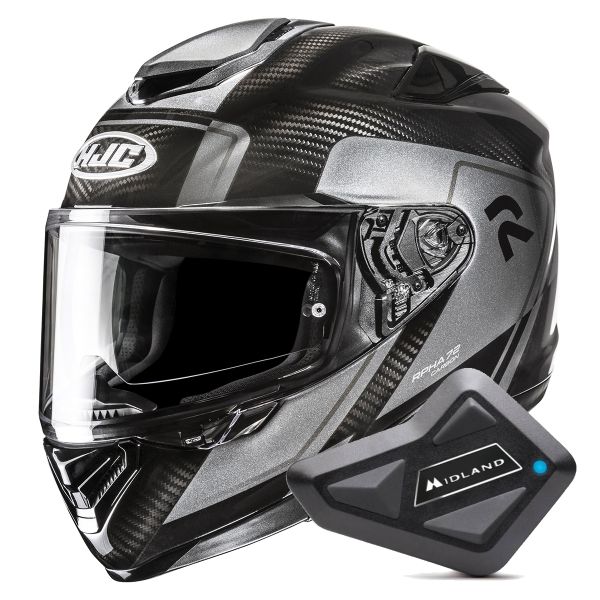 Full Face HJC RPHA 72 Carbon Fynex MC5 + Kit Bluetooth BT Mini