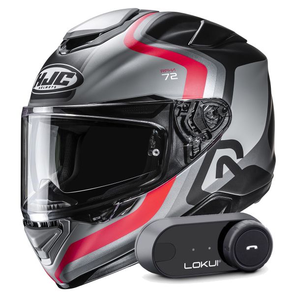 Full Face HJC RPHA 72 Ernem MC1SF + Kit Bluetooth Lokui K30