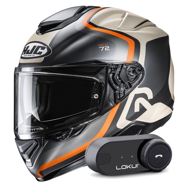 Full Face HJC RPHA 72 Ernem MC7SF + Kit Bluetooth Lokui K30